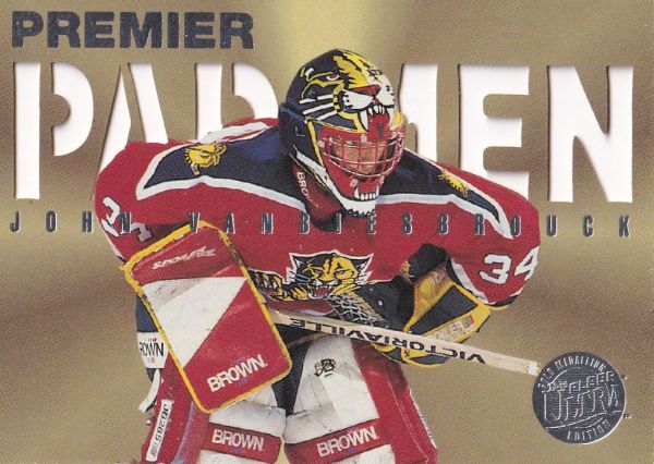 insert karta JOHN VANBIESBROUCK 95-96 Fleer Ultra Premier Pad Men Gold Medallion číslo 11 of 12